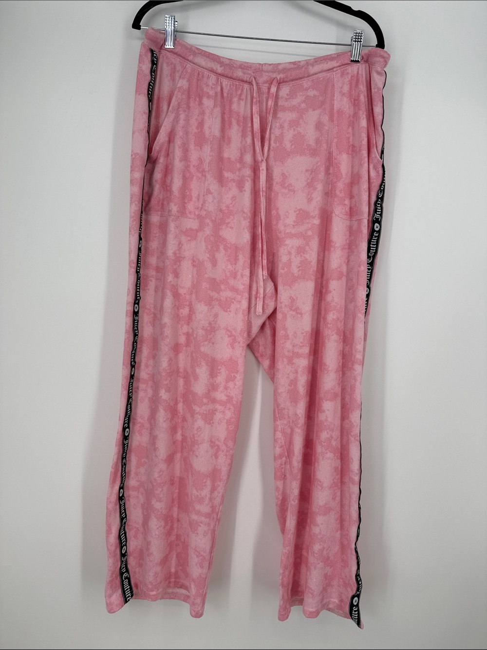 Pink Tie dye Wide-Leg lounge pants Pants - Juicy Couture 1X